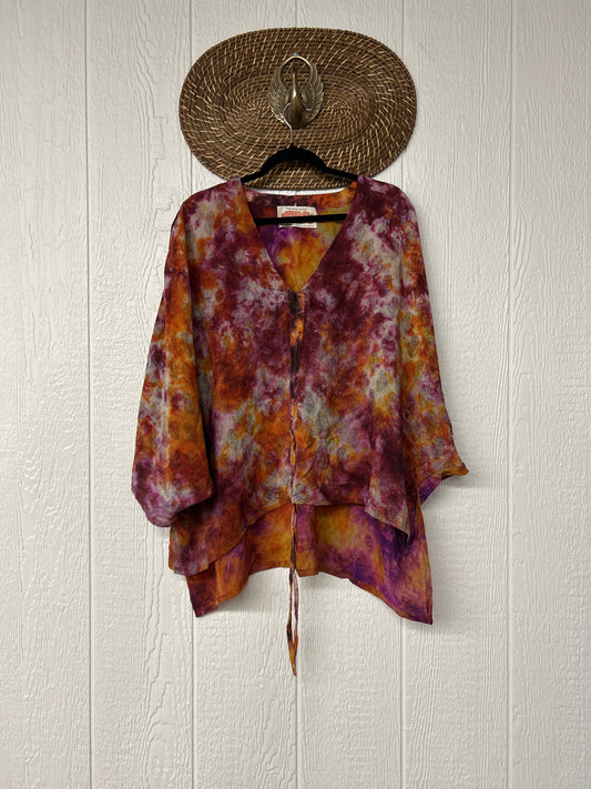Crepe Sari Hi Lo Butterfly Top 0726 258