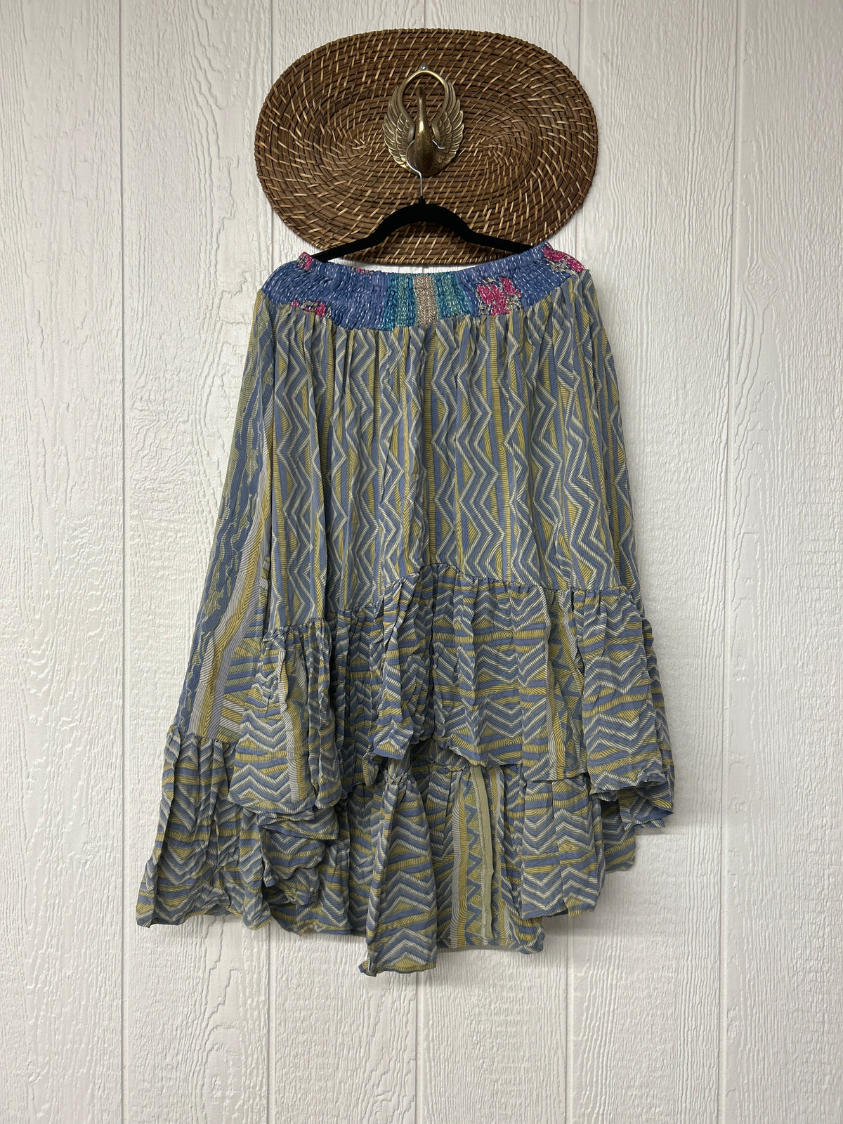 Crepe Sari Dahlia Skirt 1026 051