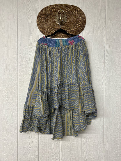 Crepe Sari Dahlia Skirt 1026 051