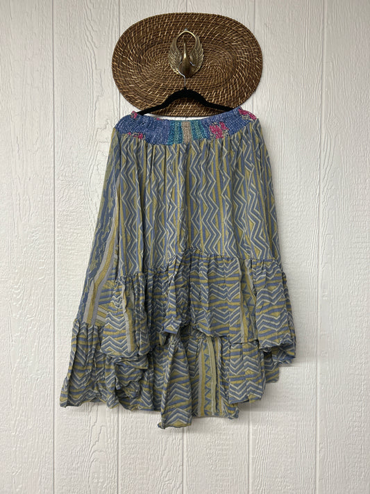 Crepe Sari Dahlia Skirt 1026 051
