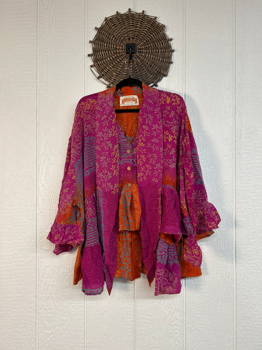 Crepe Sari Wild Rose Top 1026 043