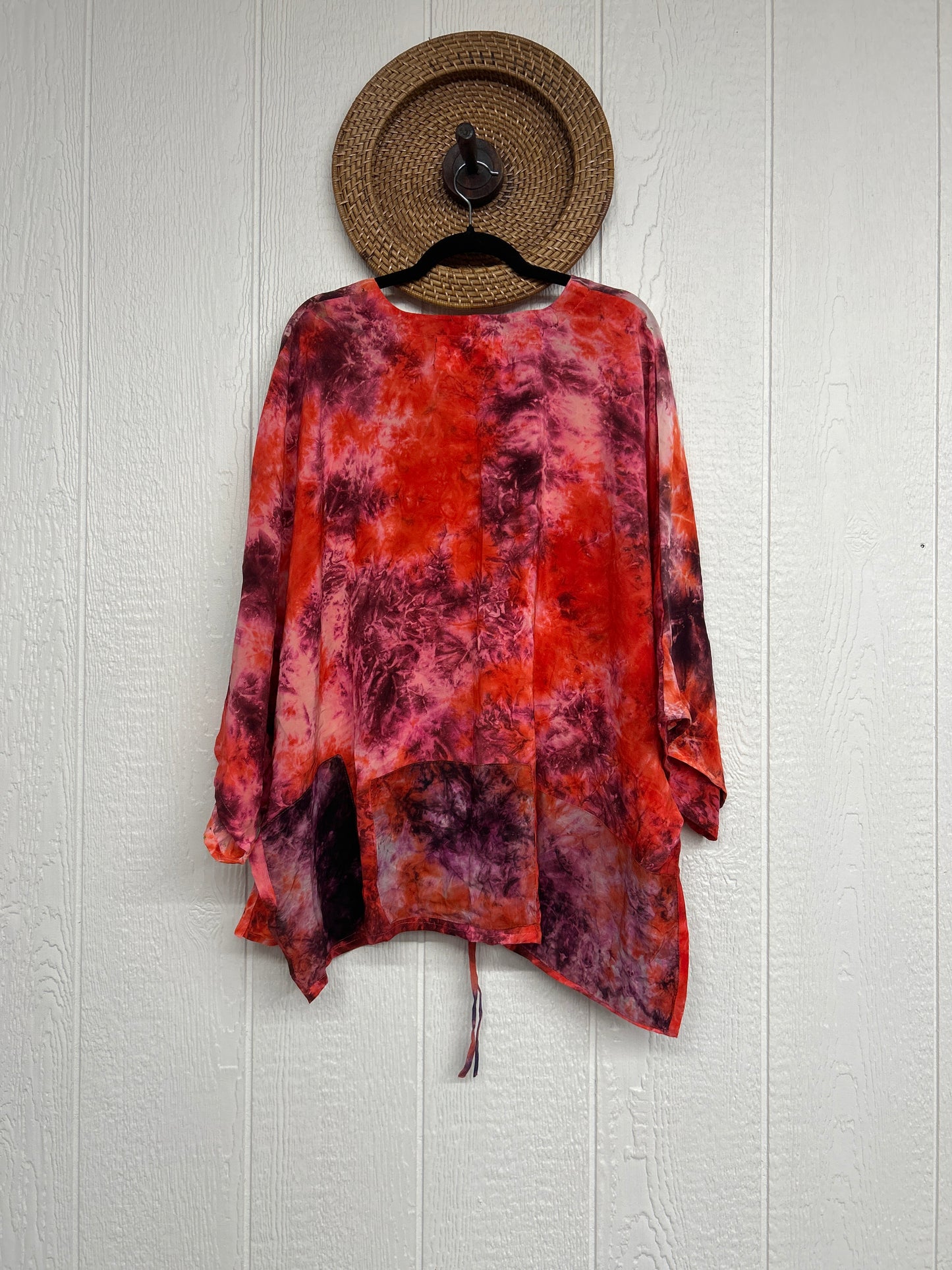 Crepe Sari Hi Lo Butterfly Top 0726 006
