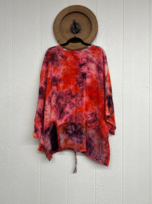 Crepe Sari Hi Lo Butterfly Top 0726 006