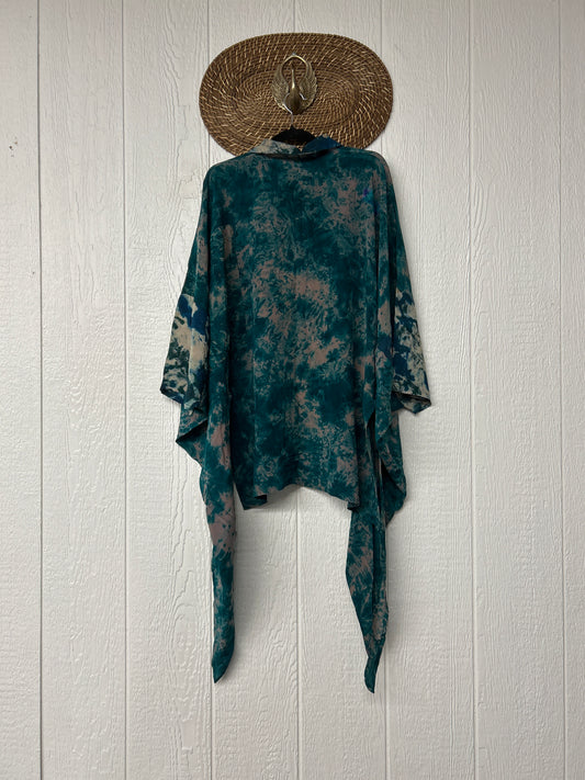 Crepe Sari Summer Nirvana Button Down 0626 086