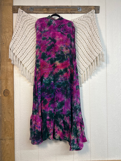 Crepe Sari Summer Dahlia Duster 0726 255
