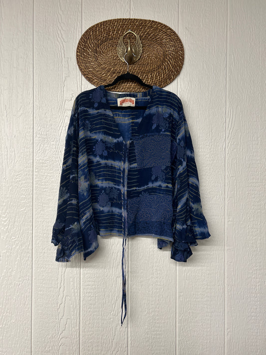 Crepe Sari Bell Sleeve Butterfly Top 0326 260