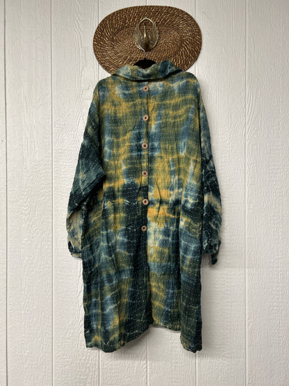 Aura Edit Koverlet Button Down Trench Coat 1026 003