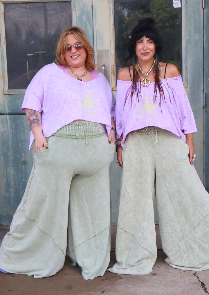 KB Dream Wide Leg Pants - Sage