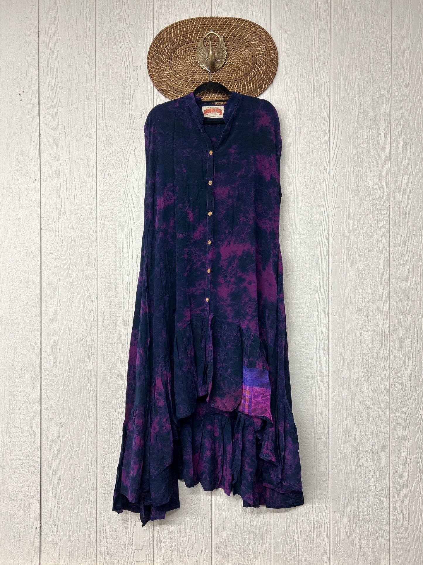 Crepe Sari Summer Dahlia Duster 0726 008