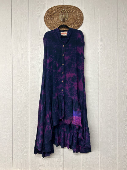 Crepe Sari Summer Dahlia Duster 0726 008