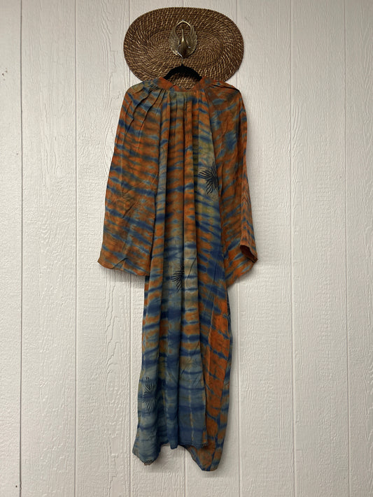 Crepe Sari Woodstock Duster Dress 0226 012