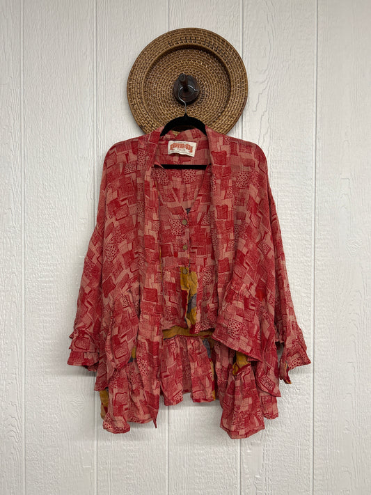 Crepe Sari Wild Rose Top 0426 003
