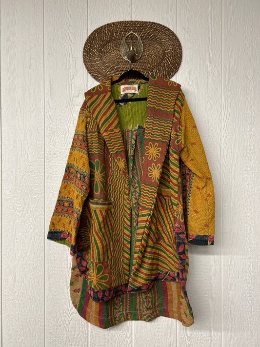 Fine Kantha Drifter Coat 1026 154