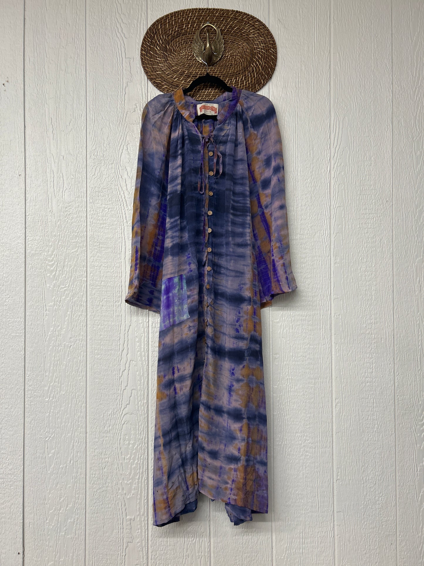 Crepe Sari Woodstock Duster Dress 0226 074