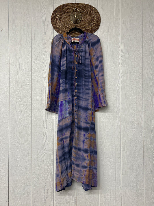 Crepe Sari Woodstock Duster Dress 0226 074