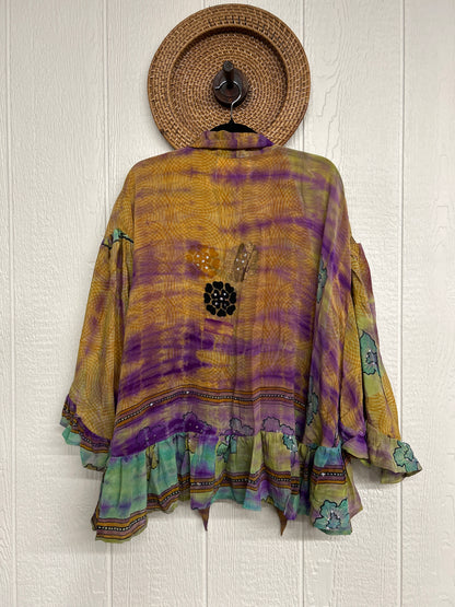 Crepe Sari Wild Rose Top 1225 064