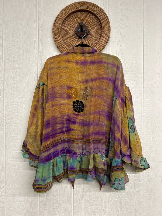 Crepe Sari Wild Rose Top 1225 064