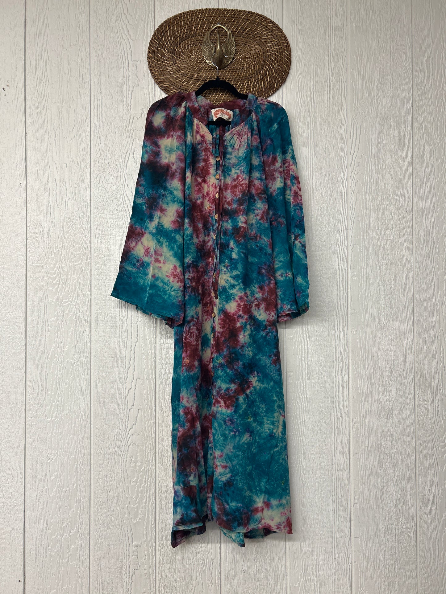 Crepe Sari Woodstock Duster Dress 0226 256