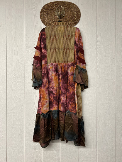 Crepe Sari Rhiannon Duster Dress 0226 003