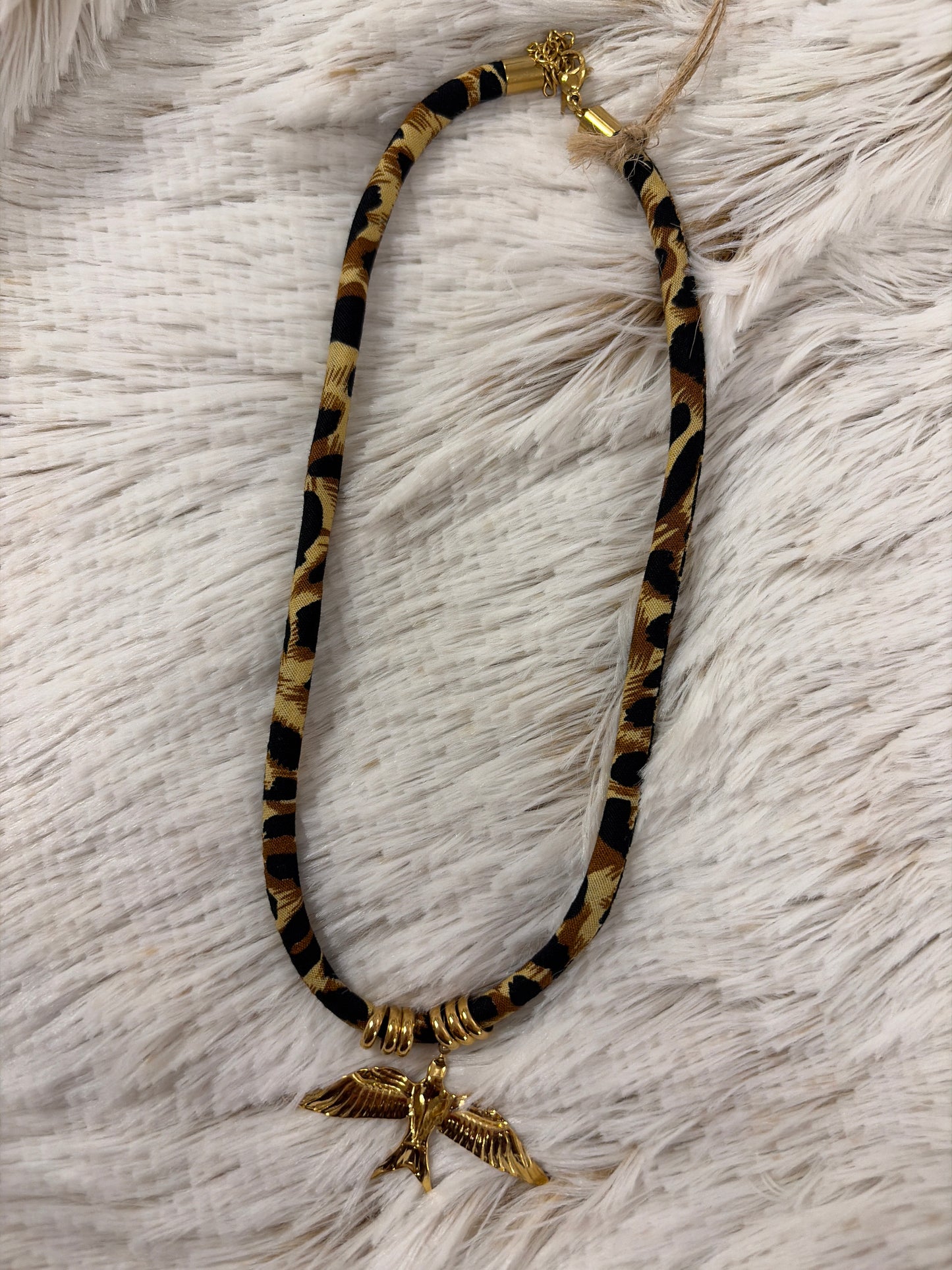 Leopard Velvet Cord Necklace - Type 4