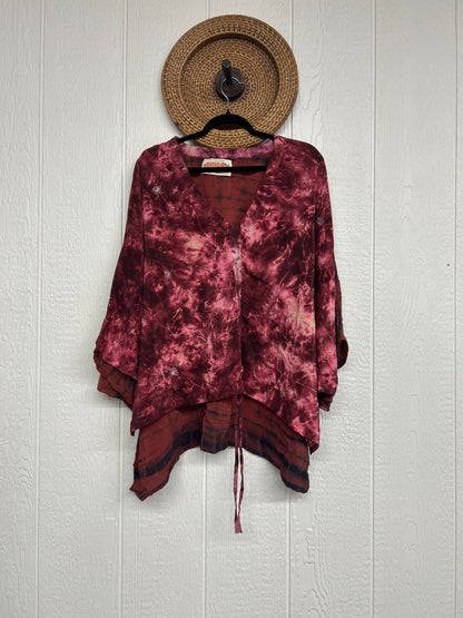 Crepe Sari Hi Lo Butterfly Top 0726 064