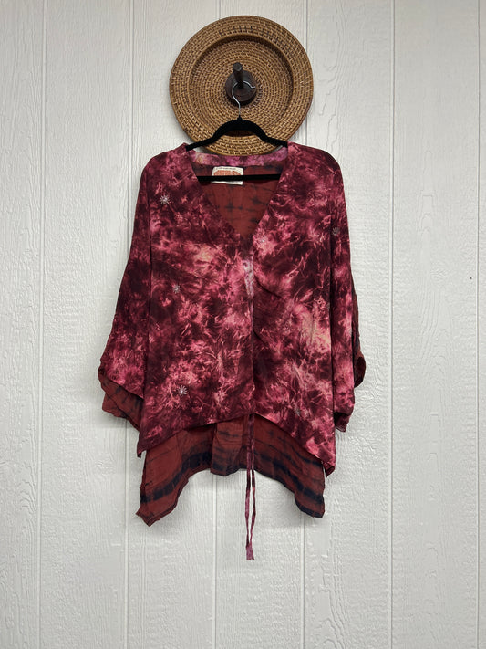Crepe Sari Hi Lo Butterfly Top 0726 064
