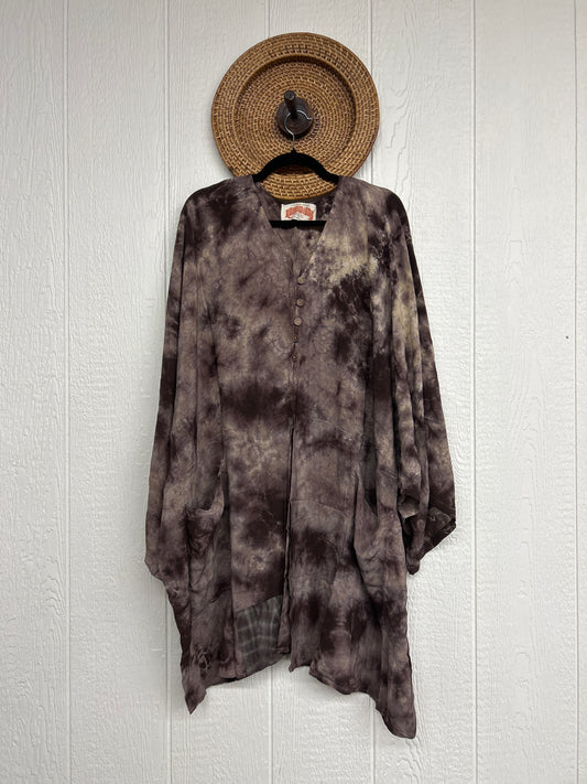Aura Edit Crepe Sari Gaia Split Tunic 0726 017