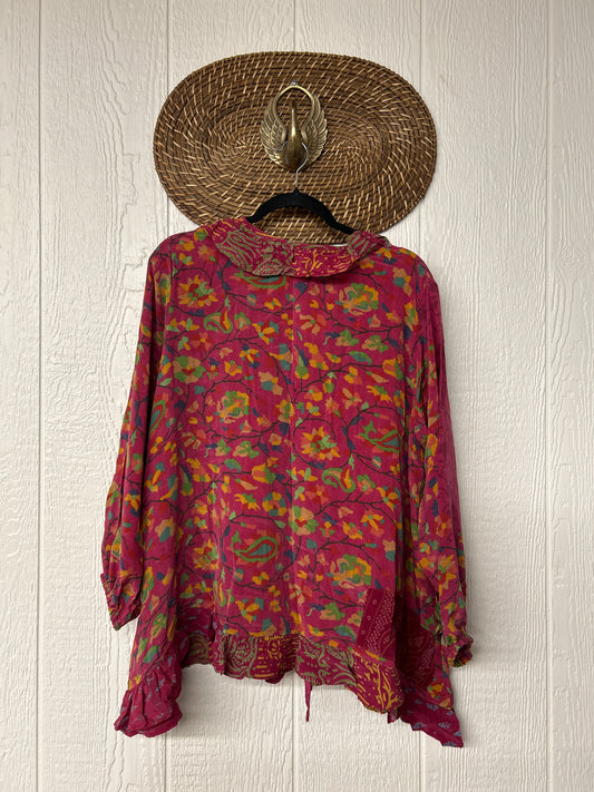 Crepe Sari Ruffle Daisy Blouse 0226 014