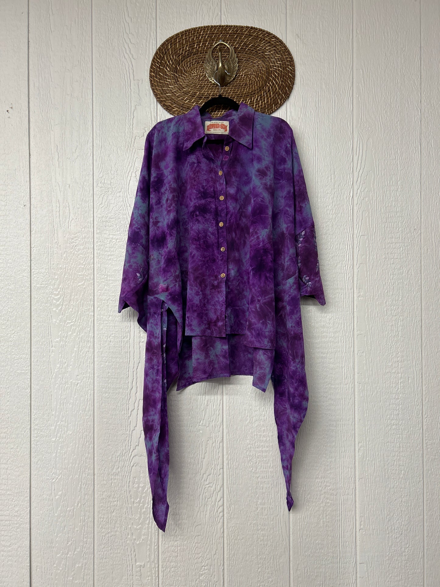 Crepe Sari Summer Nirvana Button Down 0626 174