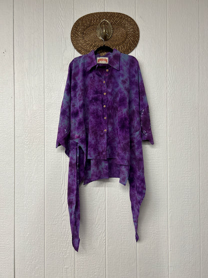 Crepe Sari Summer Nirvana Button Down 0626 174