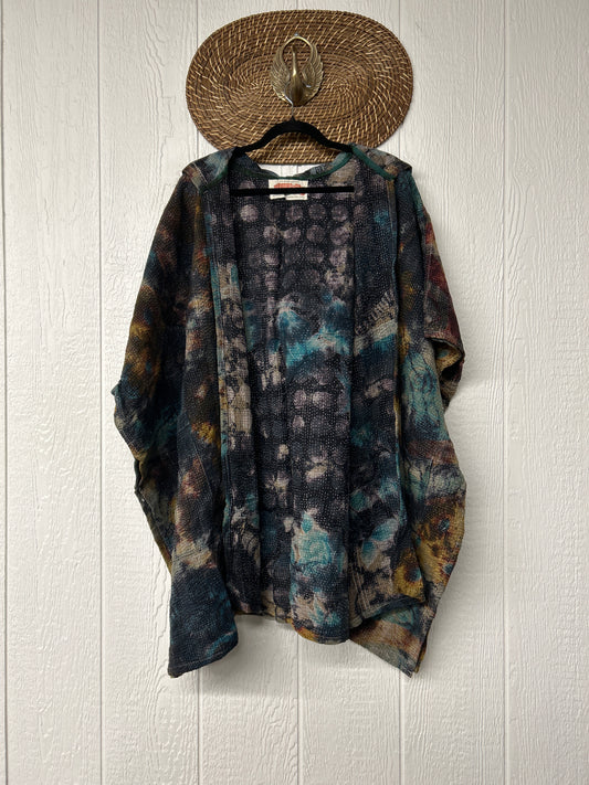 Aura Edit Fine Kantha Wanderlust Poncho 1026 002