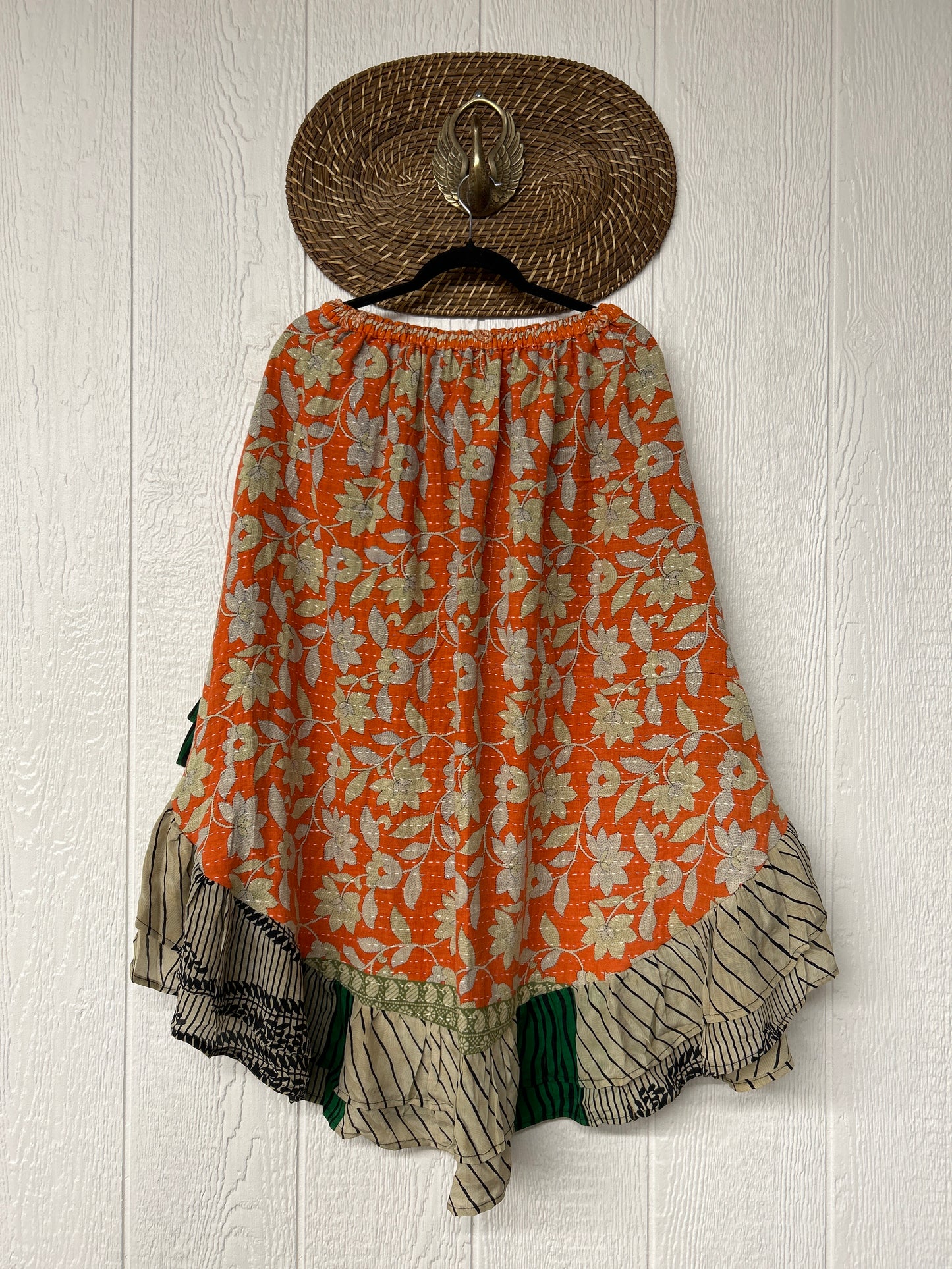 Pareo Kantha Wild Rose Skirt 0426 234