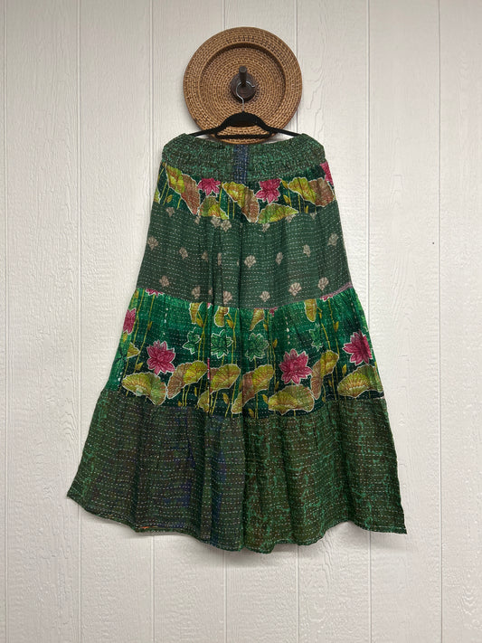 Pareo Kantha Lotus Maxi Skirt 0826 029