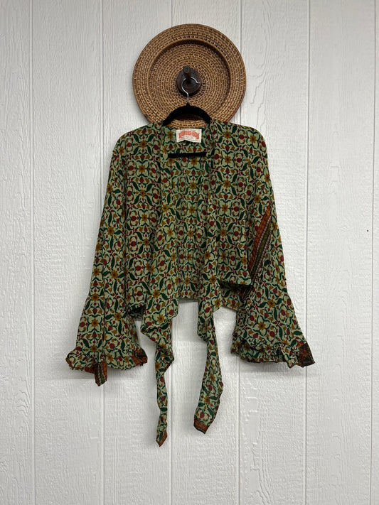 Crepe Sari Zeppelin Crop Shrug 0426 159