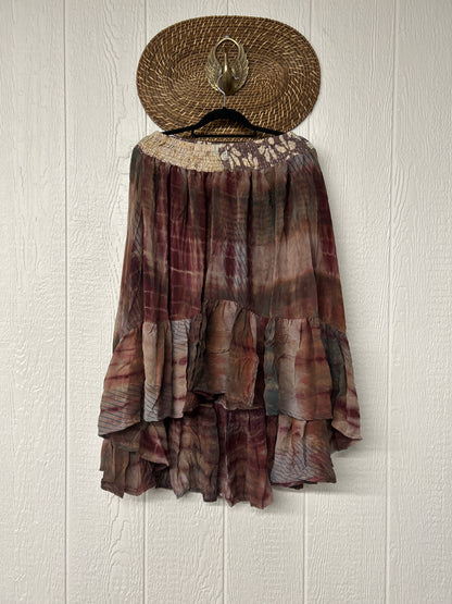 Crepe Sari Dahlia Skirt 1026 031
