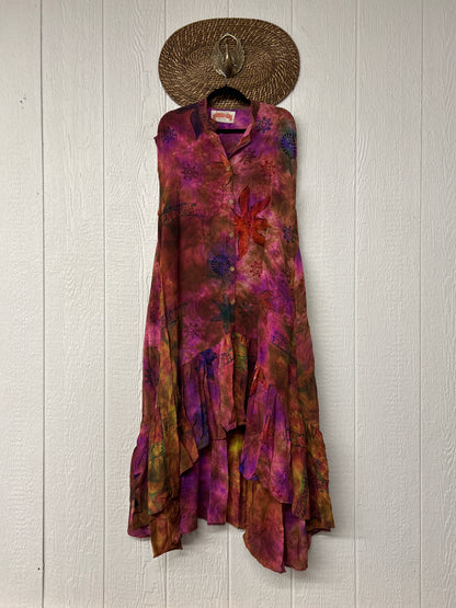 Crepe Sari Summer Dahlia Duster 0726 066