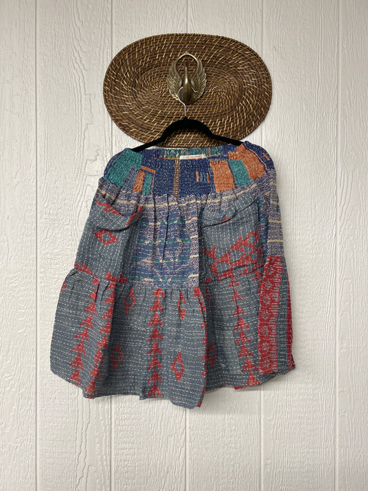 Pareo Kantha Meadow Skirt 0826 212