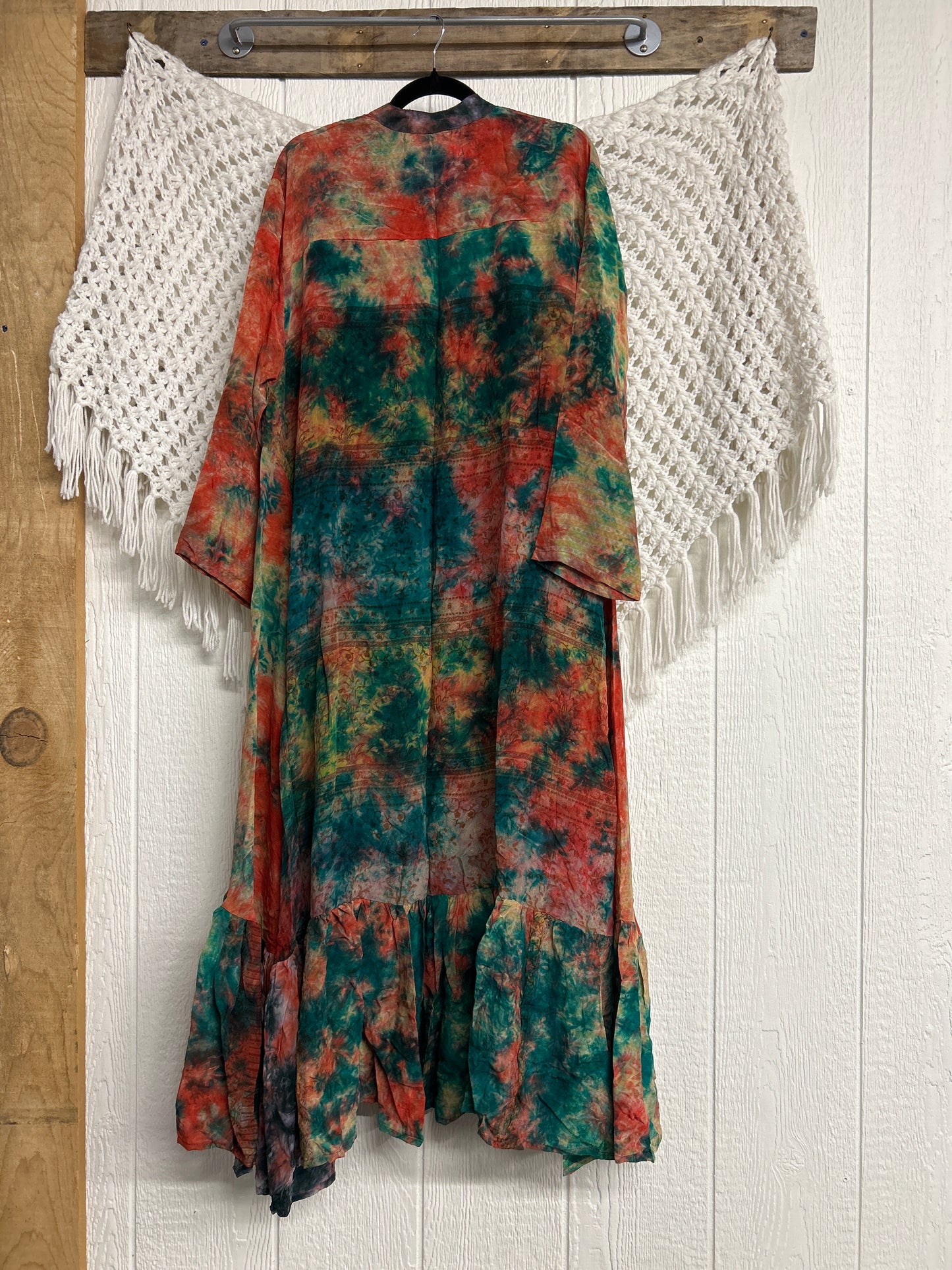 Crepe Sari Dahlia Duster Dress 0326 083
