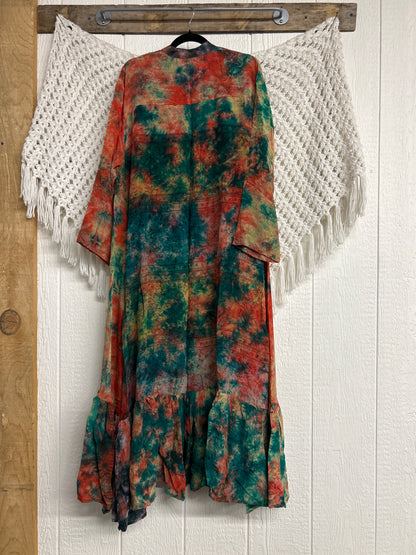 Crepe Sari Dahlia Duster Dress 0326 083