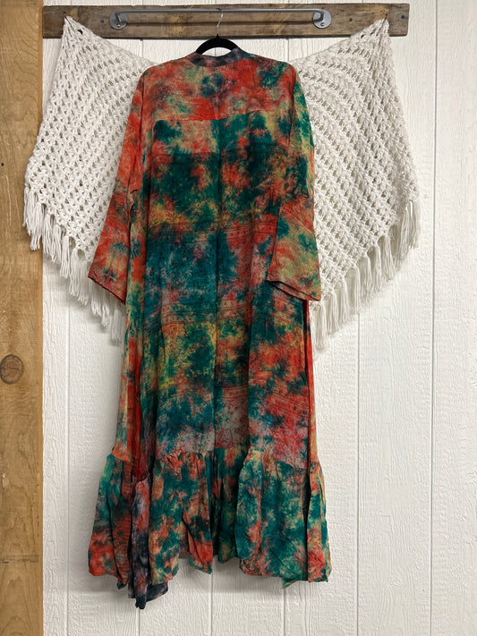 Crepe Sari Dahlia Duster Dress 0326 083