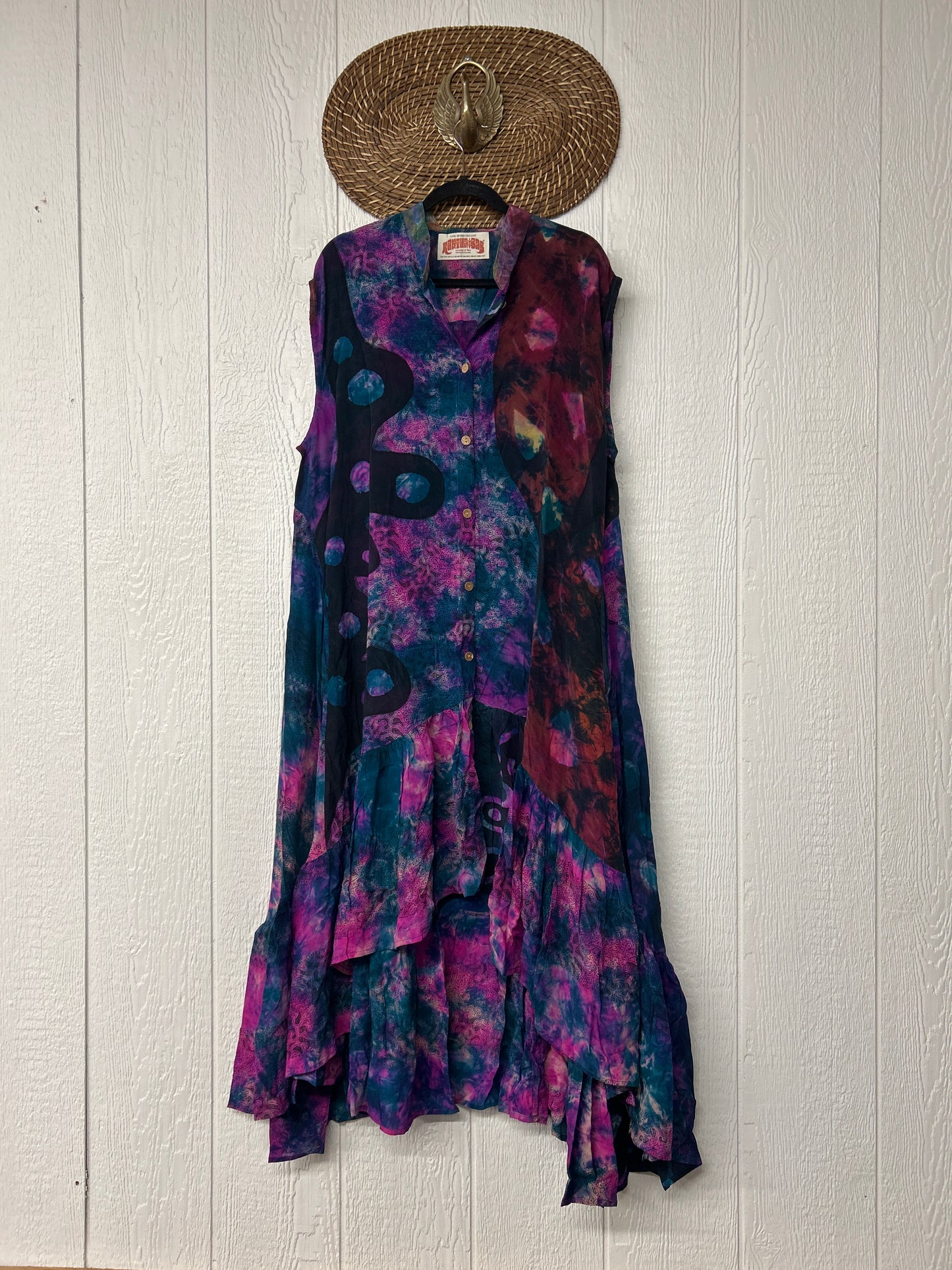 RETAIL Crepe Sari Summer Dahlia Duster 0726 113