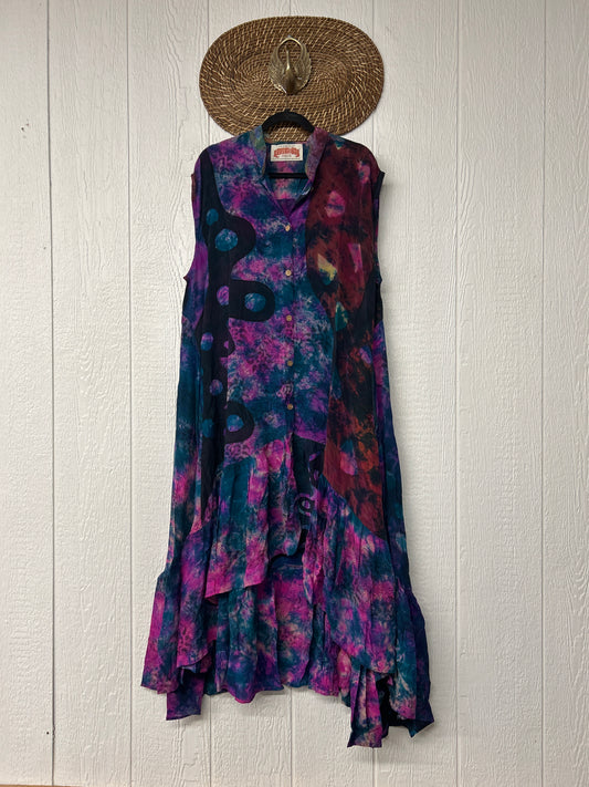 RETAIL Crepe Sari Summer Dahlia Duster 0726 113