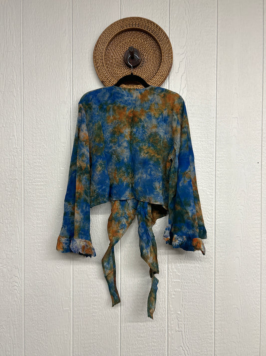 Crepe Sari Zeppelin Crop Shrug 0426 160