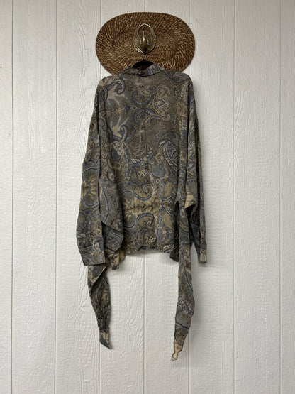 Crepe Sari Nirvana Button Down 1125 163