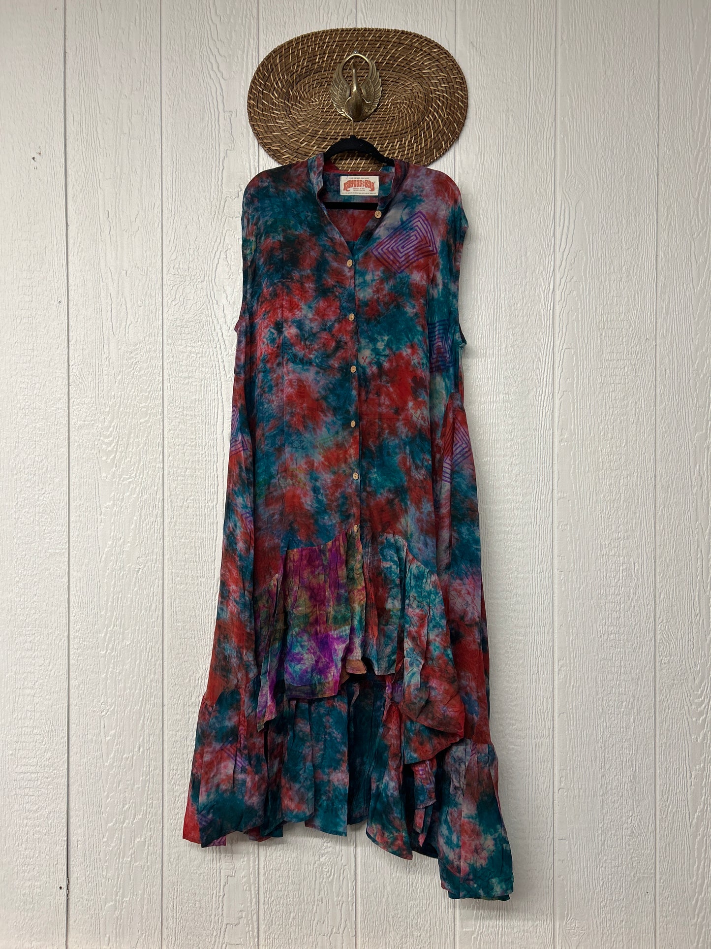Crepe Sari Summer Dahlia Duster 0726 065