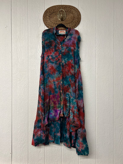 Crepe Sari Summer Dahlia Duster 0726 065