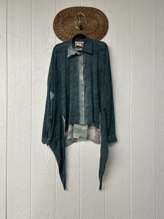 Crepe Sari Nirvana Button Down 1125 072