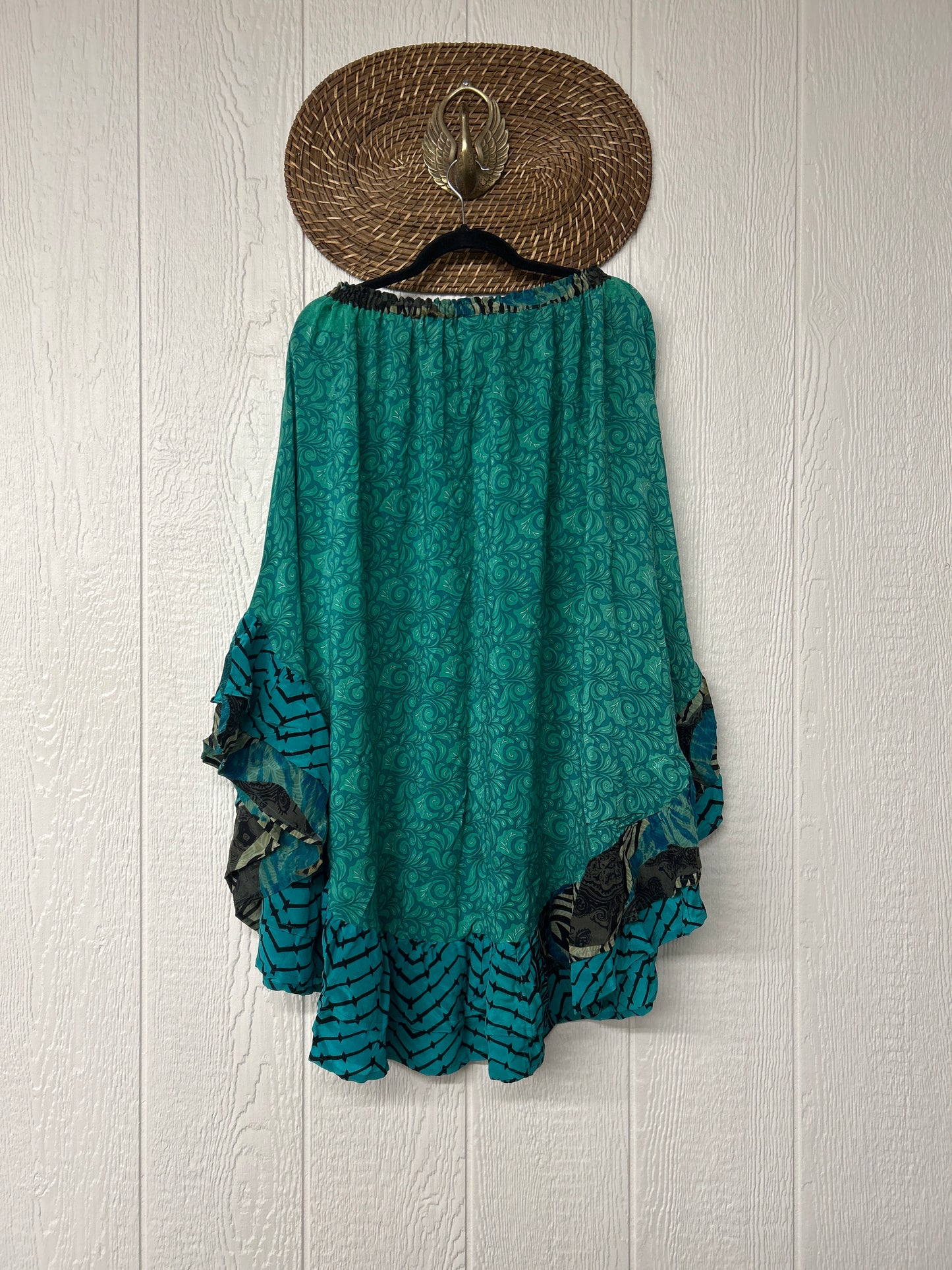 Crepe Wild Rose Skirt 1025 014