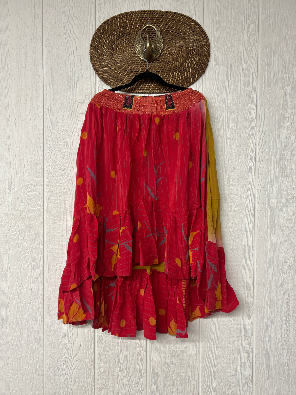 Crepe Sari Dahlia Skirt 1026 005