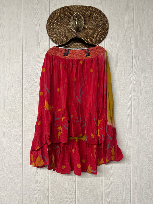 Crepe Sari Dahlia Skirt 1026 005